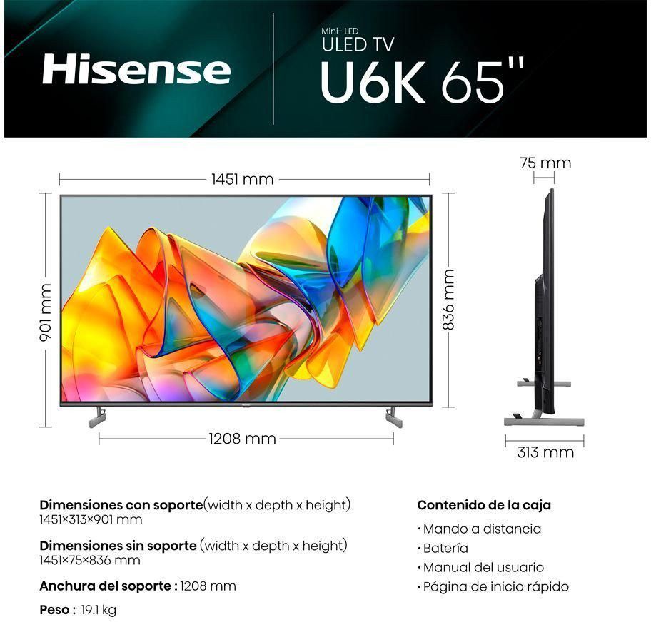 MiniLED телевизор Hisense 65U6KQ MiniLED телевизор Hisense 65U6KQ